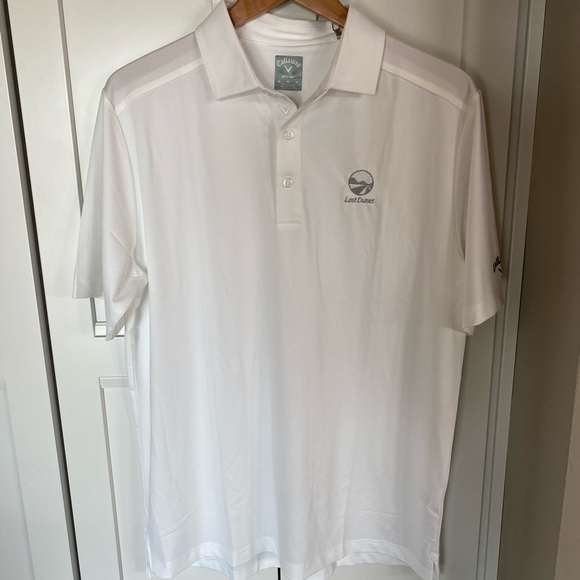 Callaway Bright White Golf Polo with Logo and Tags - Picture 1 of 5